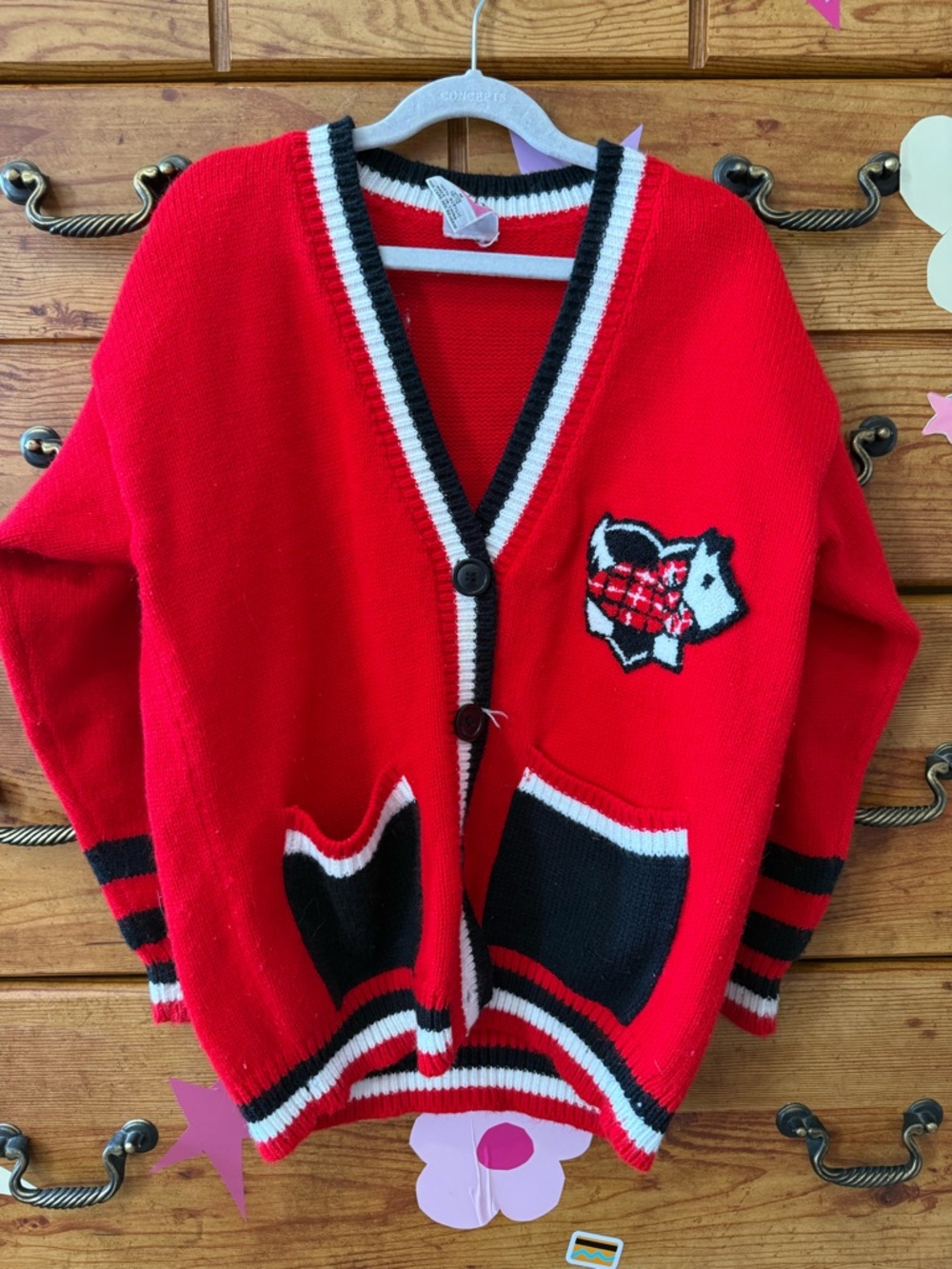 Vintage red Cardigan Sweater